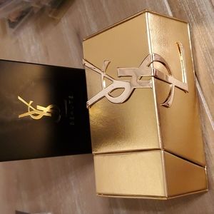 New in box YSL gold logo case Yves Saint Laurent metallic gold case ☆ Last one